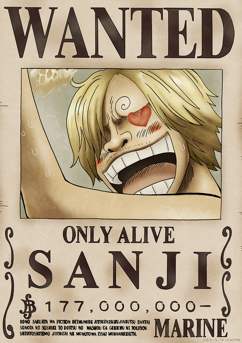 ONE PIECE WANTED: Dead or Alive Poster: Sanji ( Official Licensed