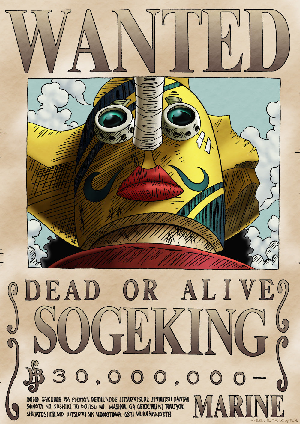 ONE PIECE WANTED:  Dead or Alive Poster: Sogeking ( Official Licensed )