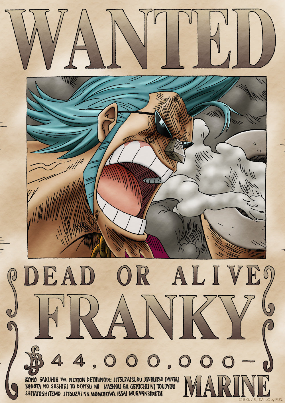 ONE PIECE WANTED: Dead or Alive Poster: Franky ( Official Licensed ) – THE  NERD CAVE