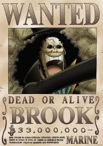 ONE PIECE WANTED:  Dead or Alive Poster: The Soul King Brook ( Official Licensed )