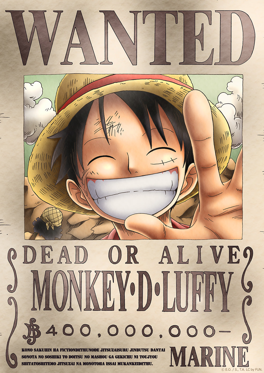 ONE PIECE WANTED:  Dead or Alive Poster: Luffy ( Official Licensed )