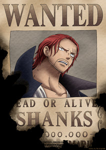 ONE PIECE WANTED: Dead or Alive Poster: Shanks ( Official Licensed )