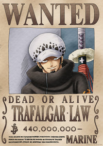 ONE PIECE WANTED:  Dead or Alive Poster: Trafalgar Law ( Official Licensed )